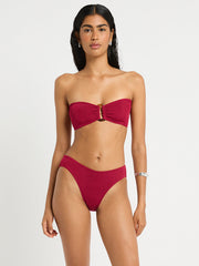 Bond-eye Brooklyn Bandeau in Wine, view 4, click to see full size