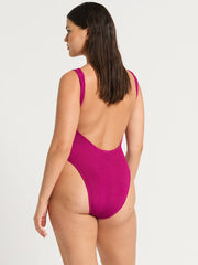 Mara One Piece in Magenta Recycled, view 5, click to see full size