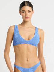 Bond-eye Scout Crop Top in Cornflower Floral, view 1, click to see full size