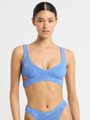 Bond-eye Nino Crop Top in Cornflower Floral, view 1, click to see full size