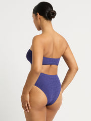 Bond-eye Blake Bandeau Top in Sapphire Animalia, view 2, click to see full size