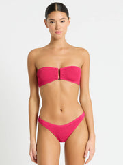 Bond-eye Blake Bandeau in Raspberry Recycled, view 4, click to see full size