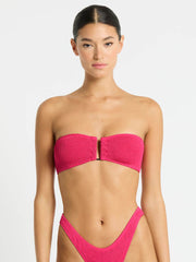 Bond-eye Blake Bandeau in Raspberry Recycled, view 1, click to see full size