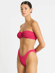 Bond-eye Blake Bandeau in Raspberry Recycled, view 3, click to see full size