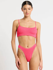 Bond-eye Christy Brief High Cut in Neon Azalea, view 3, click to see full size