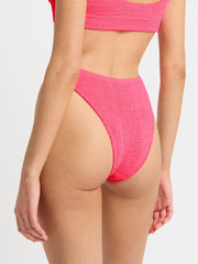 Bond-eye Christy Brief High Cut in Neon Azalea, view 2, click to see full size