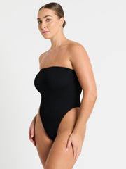 Bond-eye Fane One Piece in Black, view 3, click to see full size