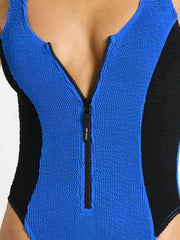 Bond-eye Splice Mara One Piece in Cobalt/Black, view 5, click to see full size