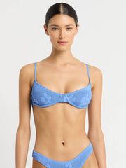 Bond-eye Gracie Balconette Top in Cornflower Floral, view 1, click to see full size