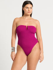Blake One Piece in Magenta Recycled, view 4, click to see full size