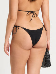 Bond-eye Ring Tie Side Vista Brief in Black Shimmer, view 2, click to see full size
