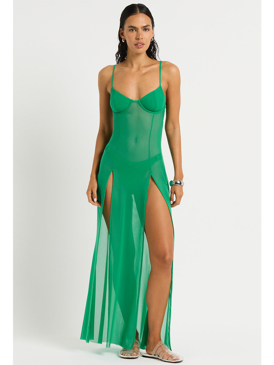 Bond-eye Tate Maxi Dress in Jade Green