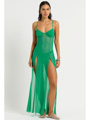 Bond-eye Tate Maxi Dress in Jade Green, view 1, click to see full size