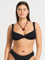 Bond-eye Levi Balconette in Black Shimmer, view 1, click to see full size