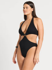 Bond-eye Celeste One Piece in Black Shimmer, view 5, click to see full size