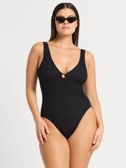 Bond-eye Ring Mara One Piece in Black Shimmer, view 3, click to see full size