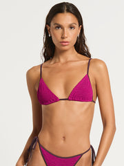 Contrast Luana Triangle in Magenta Recycled, view 1, click to see full size