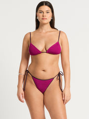 Contrast Luana Triangle in Magenta Recycled, view 5, click to see full size