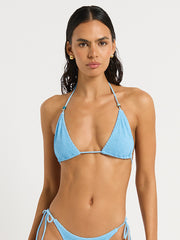 Bond-eye Beaded Ingrid Triangle in Cloud Blue, view 1, click to see full size