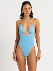 Beaded Fowler One Piece in Cloud Blue, view 1, click to see full size