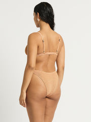 Bond-eye Christy Brief in Seashell Lurex, view 5, click to see full size