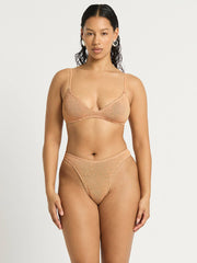 Bond-eye Christy Brief in Seashell Lurex, view 4, click to see full size