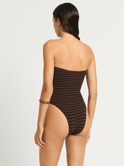 Bond-eye Fane One Piece in Carob/Black, view 2, click to see full size