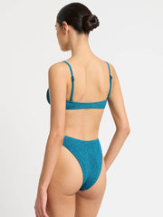 Bond-eye Gracie Balconette Top In Ocean Shimmer, view 2, click to see full size