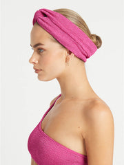 Bond-eye Headband In Fuchsia Shimmer, view 1, click to see full size