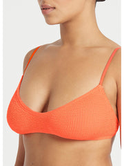 Bond-eye Lissio Crop Top In Neon Orange, view 4, click to see full size