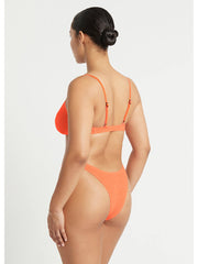 Bond-eye Lissio Crop Top In Neon Orange, view 2, click to see full size