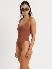 Bond-eye Madison One Piece in Ginger Lurex, view 3, click to see full size