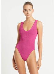 Bond-eye Mara One Piece In Fuchsia Shimmer, view 1, click to see full size