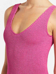 Bond-eye Mara One Piece In Fuchsia Shimmer, view 4, click to see full size