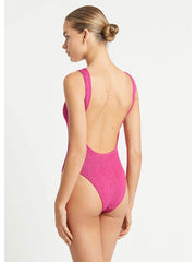 Bond-eye Mara One Piece In Fuchsia Shimmer, view 2, click to see full size