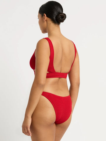 Bond-eye Nino Crop Top Eco in Baywatch Red