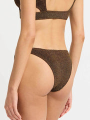 Bond-eye Vista Brief In Cocoa Lurex, view 2, click to see full size