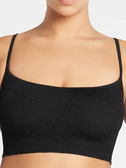 Bond-eye Reid Crop Top in Black, view 5, click to see full size
