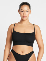 Bond-eye Reid Crop Top in Black, view 1, click to see full size