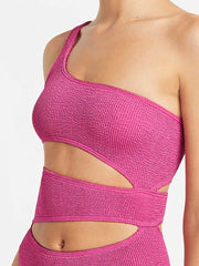 Bond-eye Rico One Piece In Fuchsia Shimmer, view 4, click to see full size