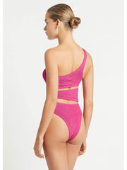 Bond-eye Rico One Piece In Fuchsia Shimmer, view 2, click to see full size