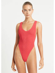 Bond-eye Ring Alicia One Piece In Guava, view 1, click to see full size