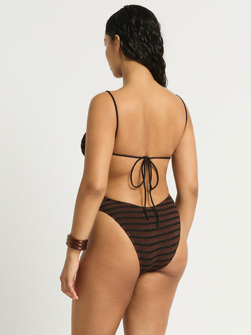 Bond-eye Ring Arden One Piece in Carob/Black