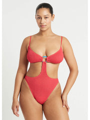 Bond-eye Ring Cabai One Piece In Guava, view 1, click to see full size