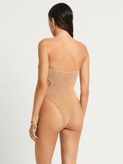 Bond-eye Ring Fane One Piece in Seashell Lurex, view 2, click to see full size