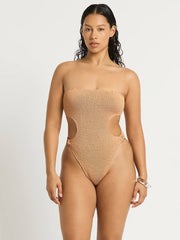 Bond-eye Ring Fane One Piece in Seashell Lurex, view 4, click to see full size