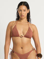 Bond-eye Ring Ingrid Triangle in Fawn, view 1, click to see full size