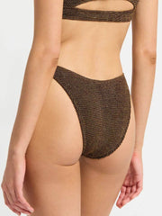Bond-eye Ring Scene Brief Bottoms In Cocoa Lurex, view 2, click to see full size