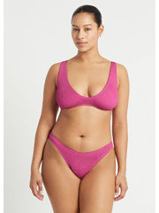 Bond-eye Scout Crop Top In Fuchsia Shimmer, view 3, click to see full size