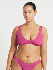 Bond-eye Scout Crop Top In Fuchsia Shimmer, view 1, click to see full size